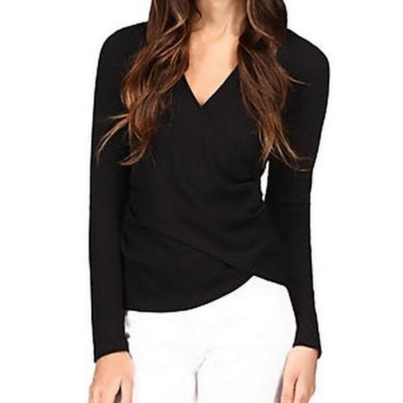 Michael Michael Kors Waffle Knit Wrap Front Top - Picture 4 of 4